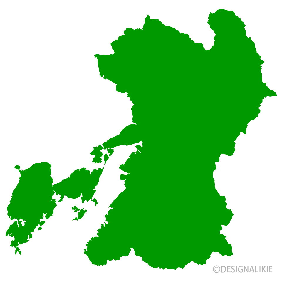 無料の熊本県地図イラストフリー素材