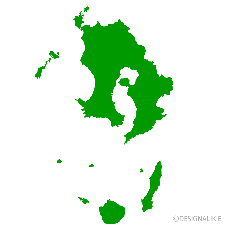 鹿児島県地図の無料イラスト素材 イラストイメージ