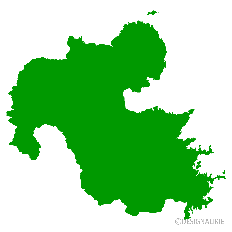 大分県地図の無料イラスト素材 イラストイメージ