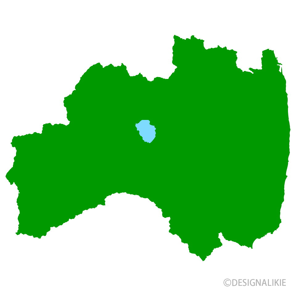 福島県地図の無料イラスト素材 イラストイメージ