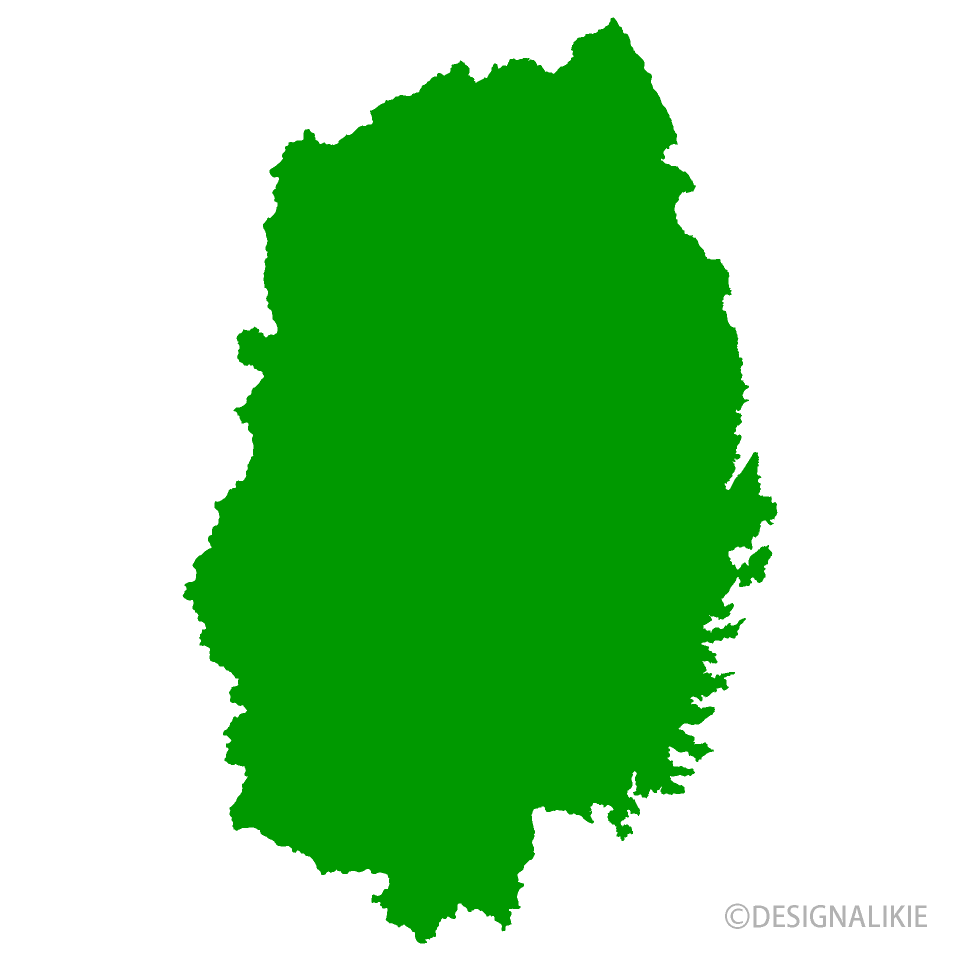 岩手県地図の無料イラスト素材 イラストイメージ