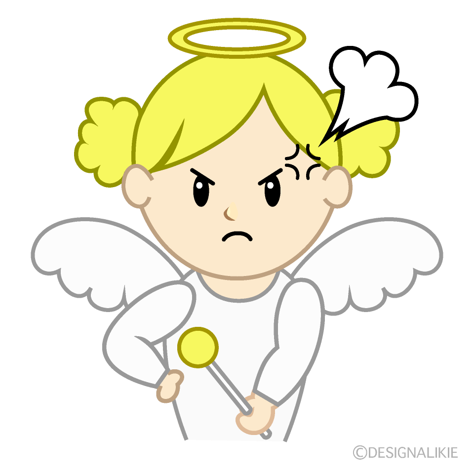 怒る天使イラストのフリー素材 イラストイメージ