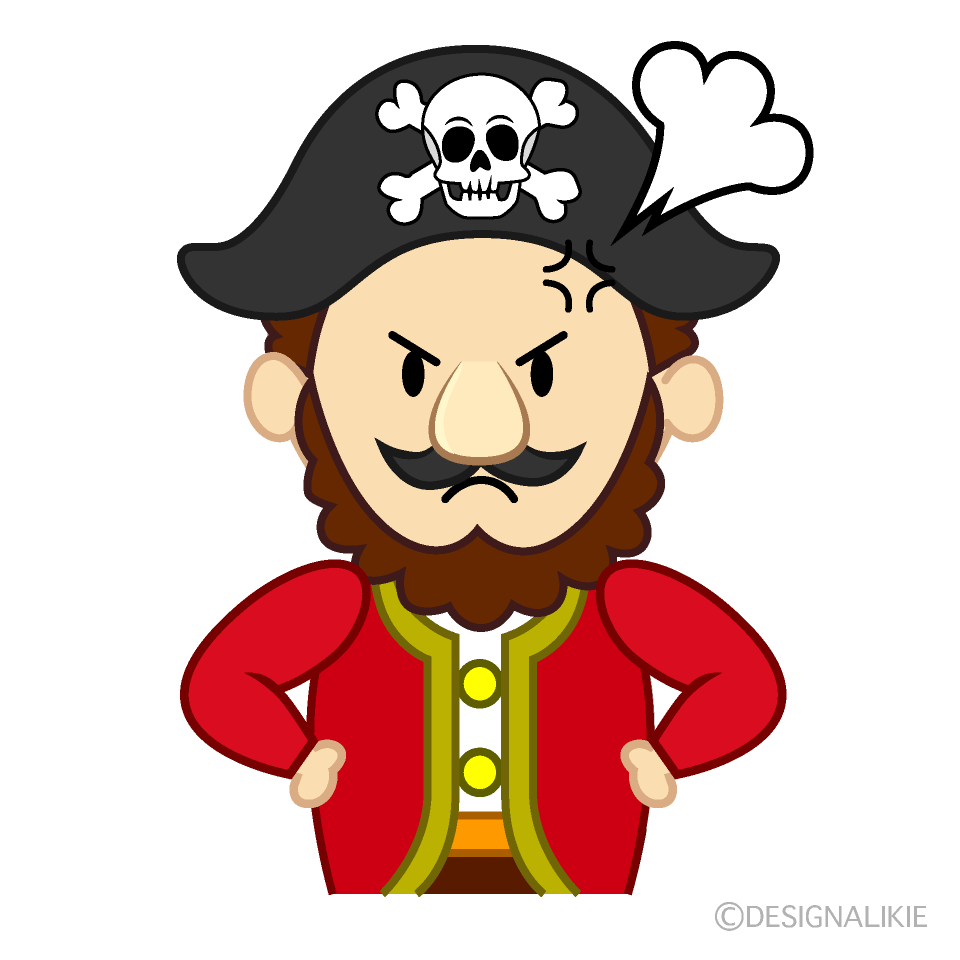怒る海賊の無料イラスト素材 イラストイメージ