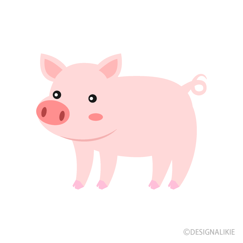 可愛い子豚の無料イラスト素材 イラストイメージ