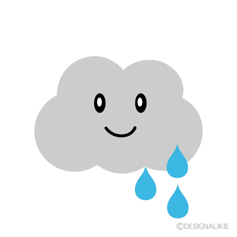 雨雲キャラクターの無料イラスト素材 イラストイメージ