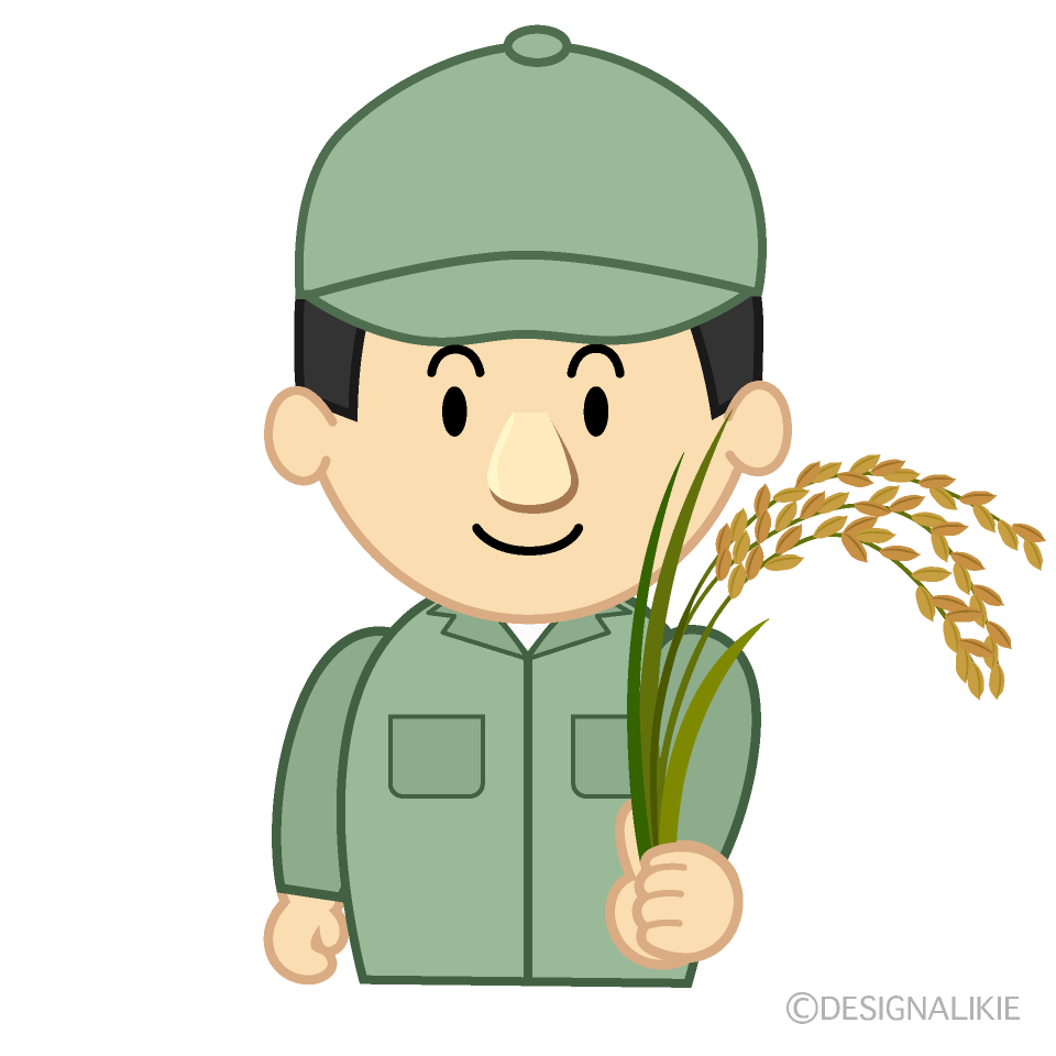米農家キャライラストのフリー素材 イラストイメージ