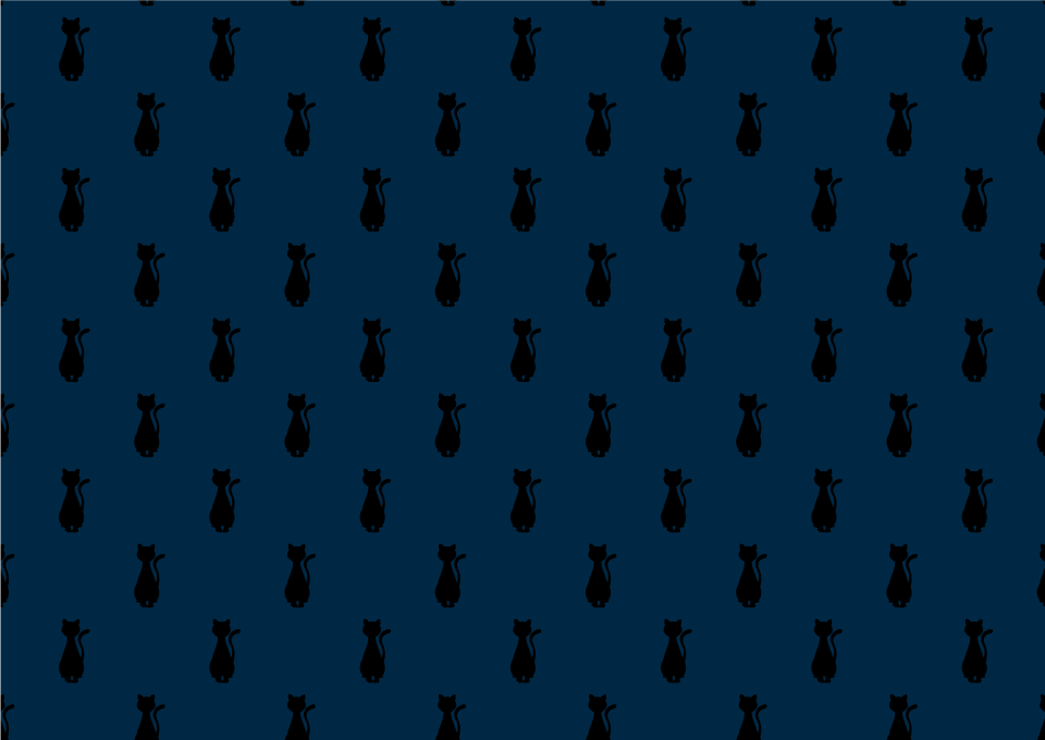黒猫パターン柄の壁紙イラストのフリー素材 イラストイメージ