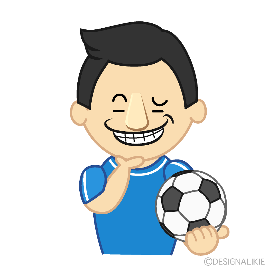 ニヤリ顔のサッカー選手