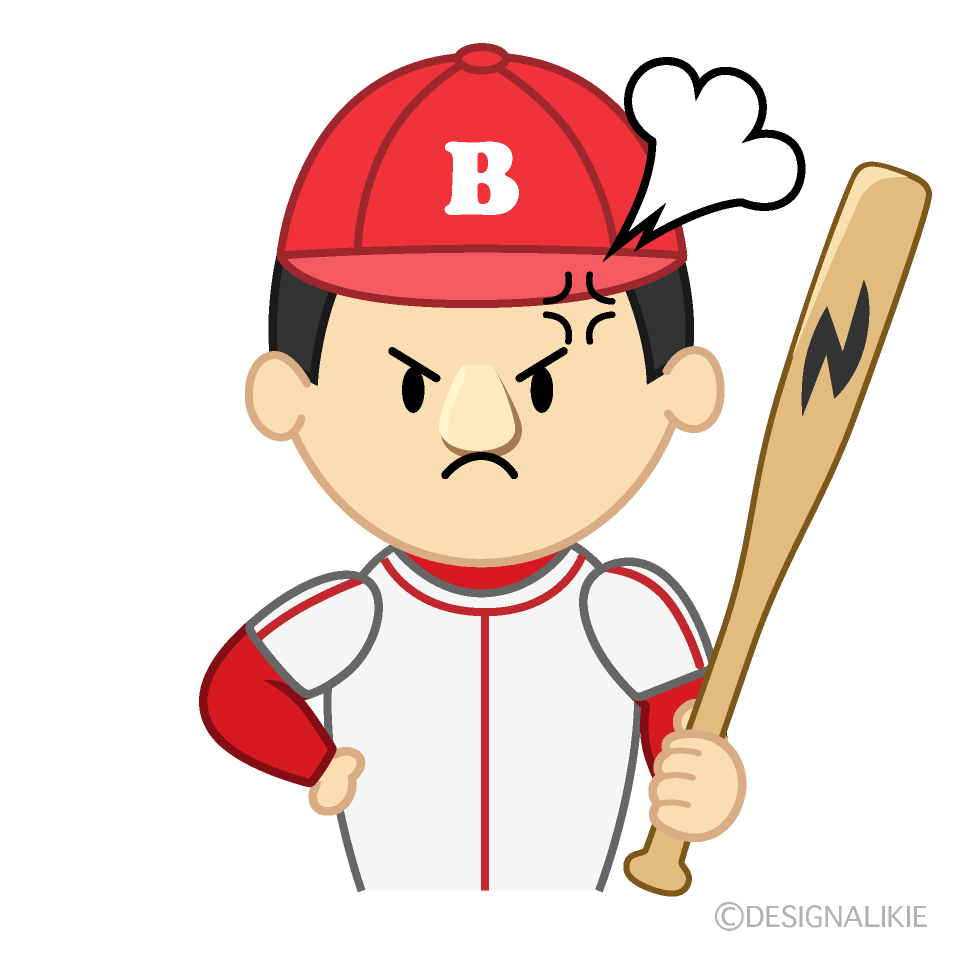 怒る野球選手