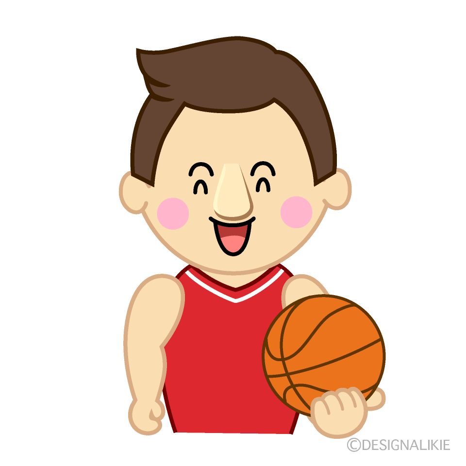 笑顔のバスケ選手