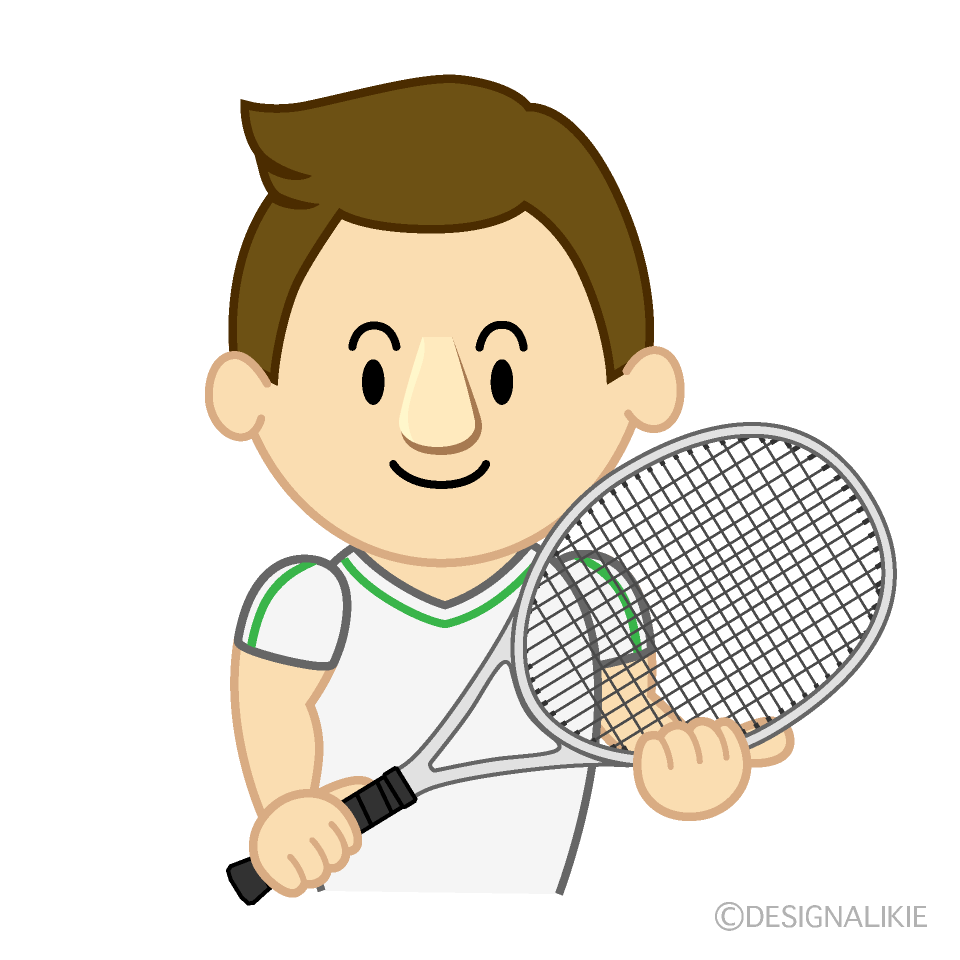 テニス選手キャライラストのフリー素材 イラストイメージ