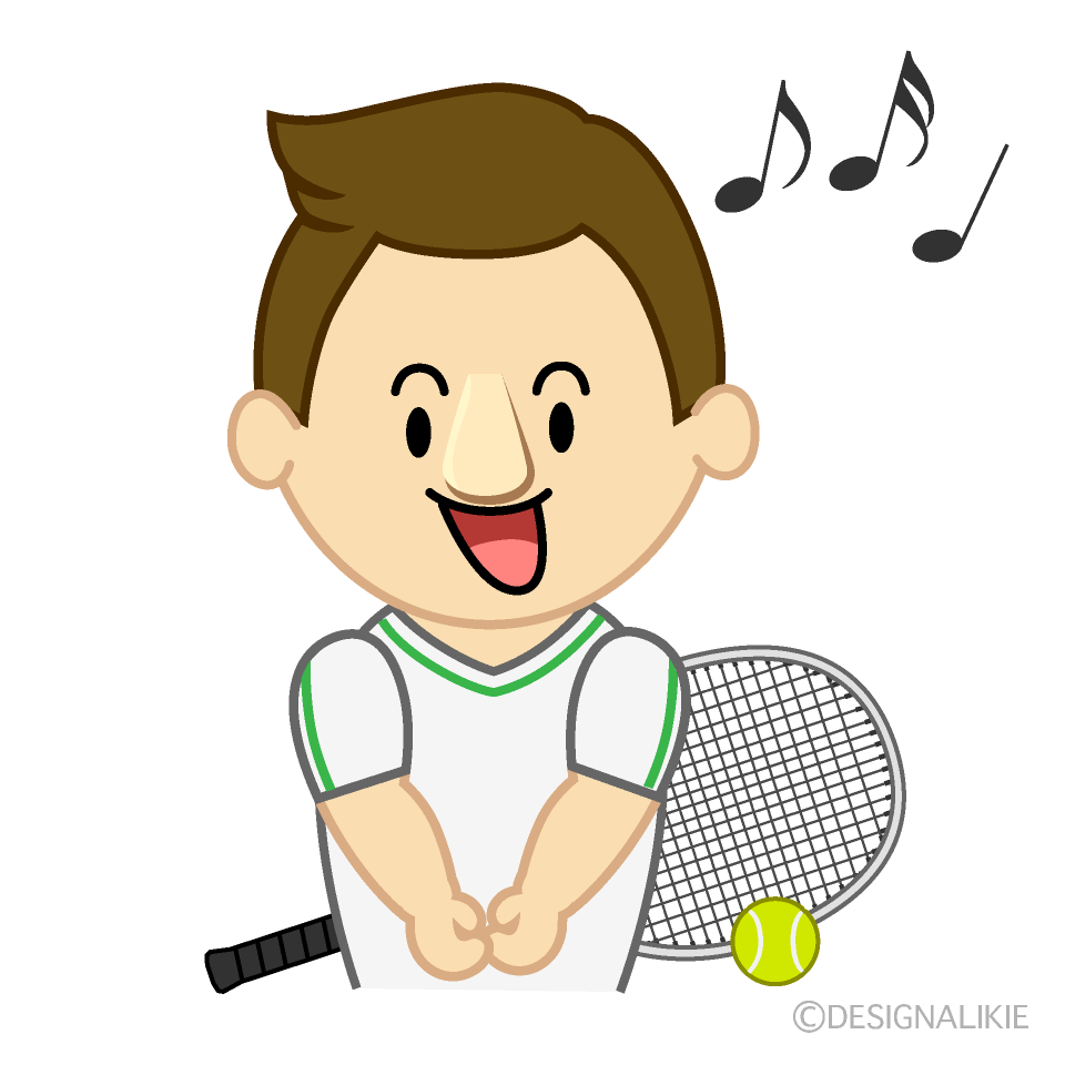 歌うテニス選手