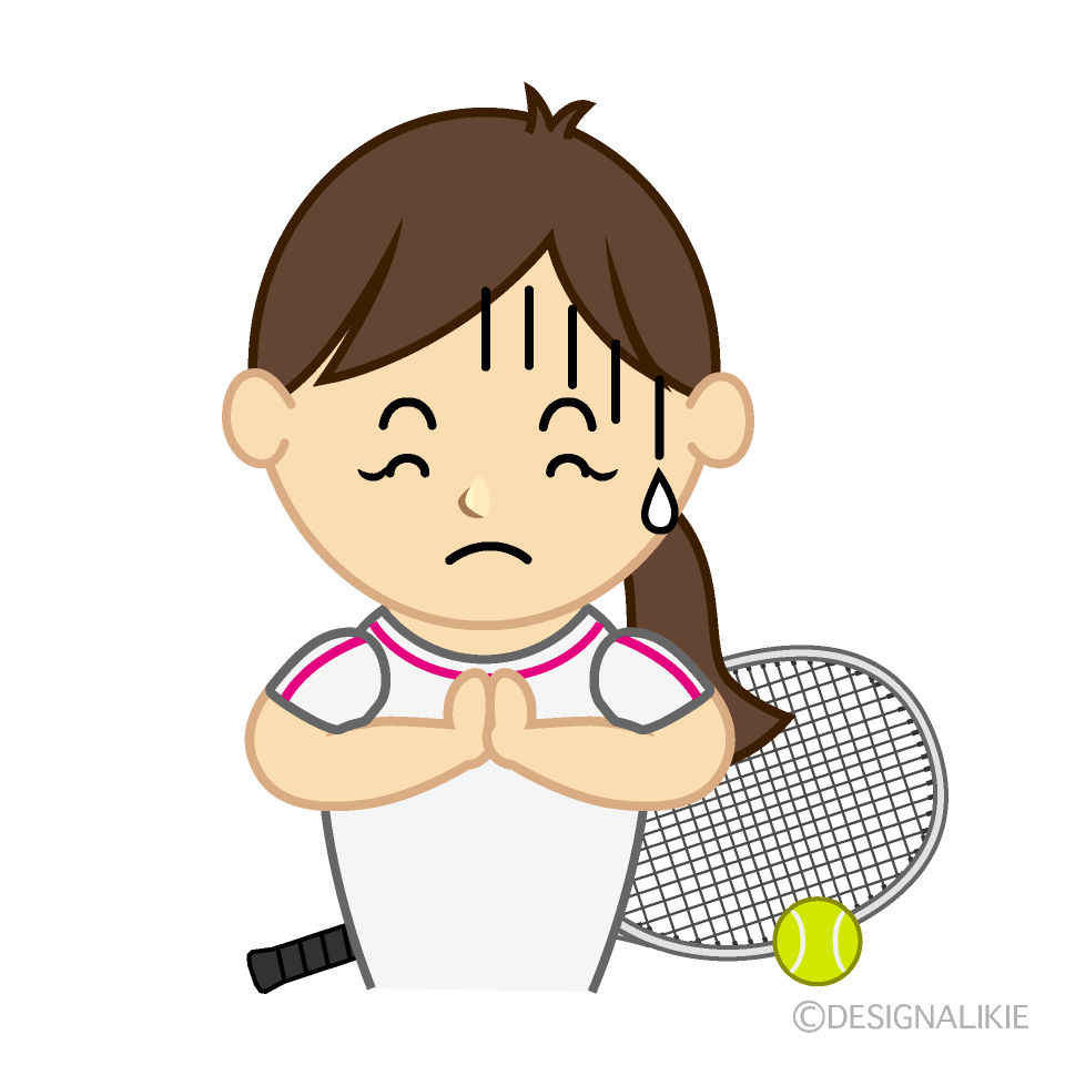 謝る女子テニス