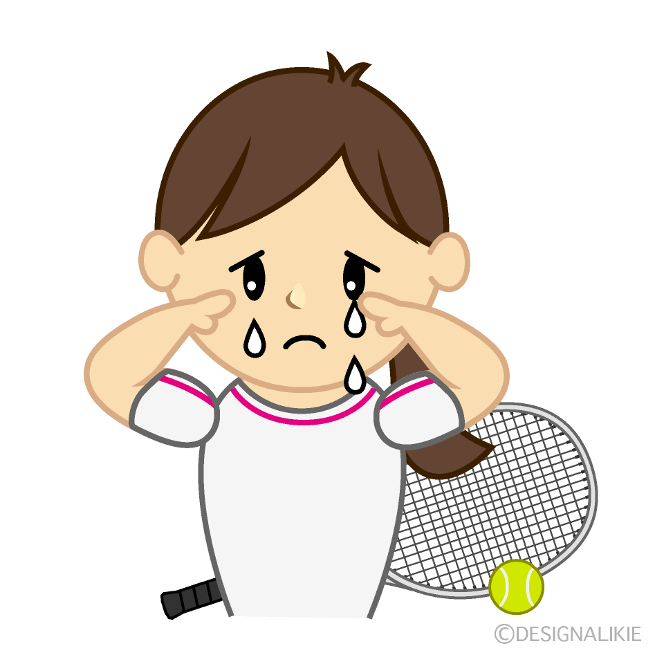 泣く女子テニス