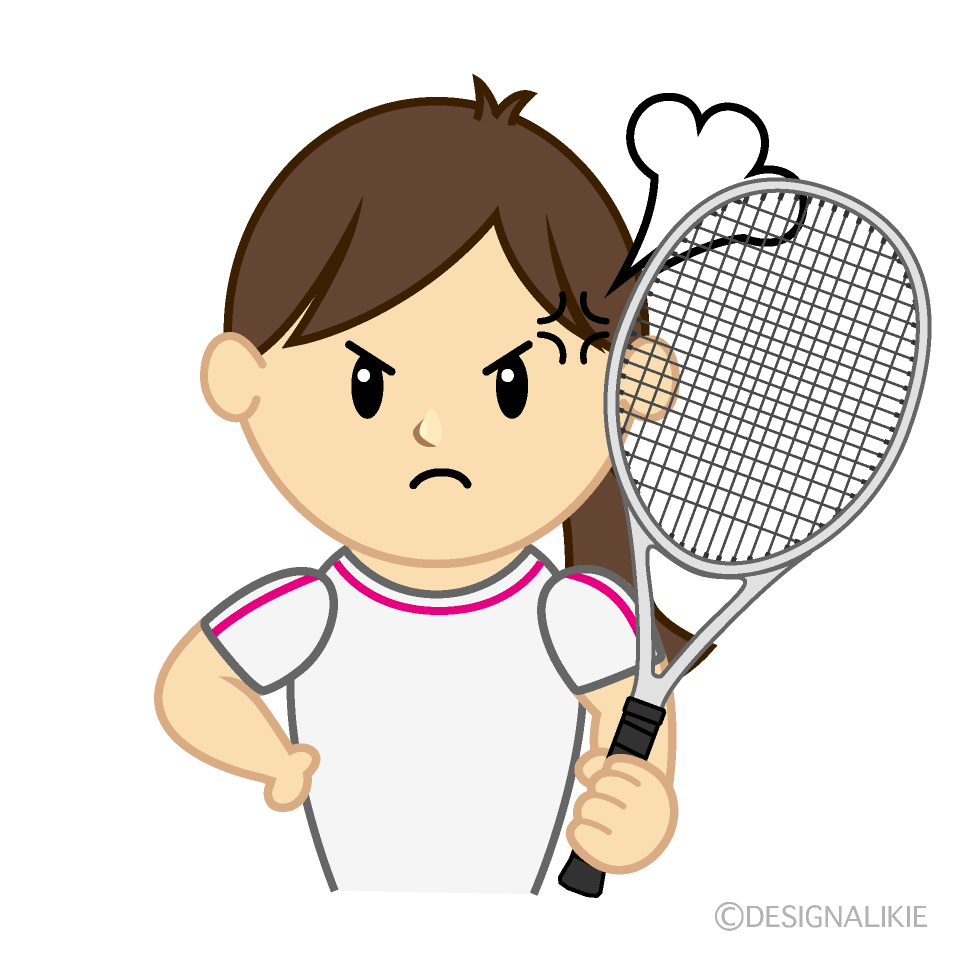 怒る女子テニス