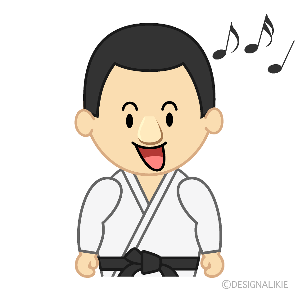 歌う柔道選手