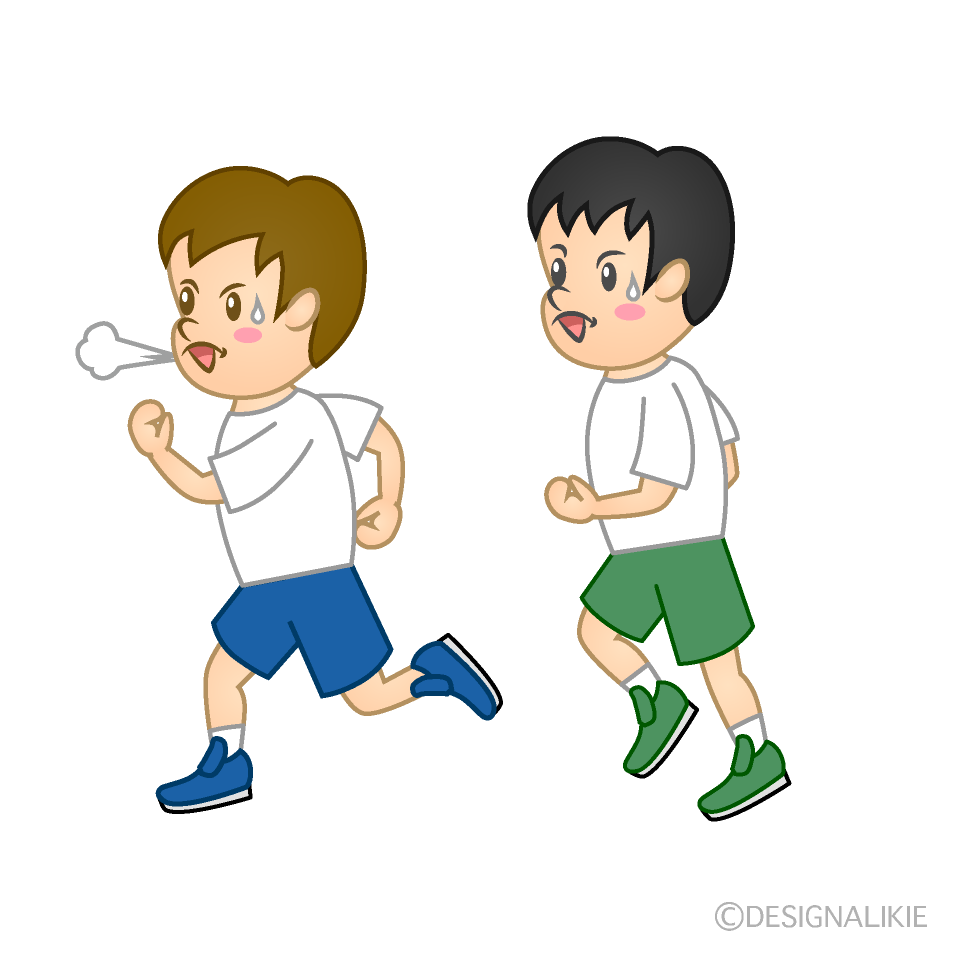 小学生のマラソンイラストのフリー素材 イラストイメージ