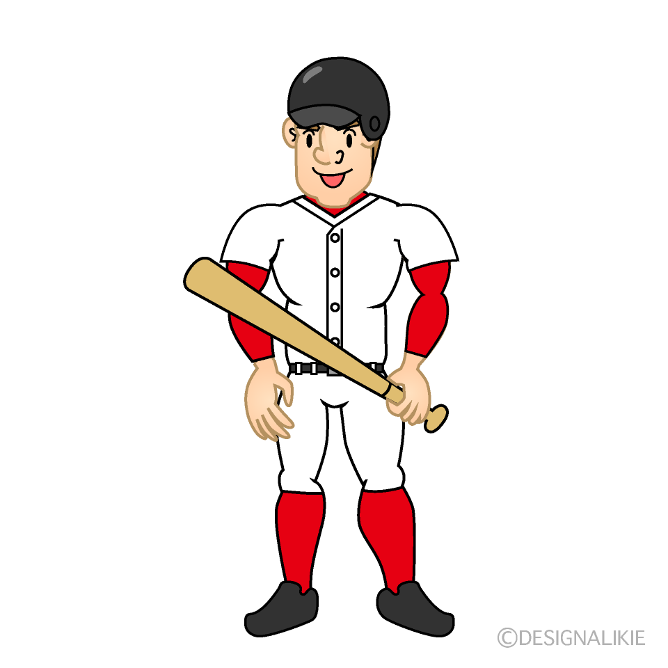 メジャーリガーの野球選手イラストのフリー素材 イラストイメージ