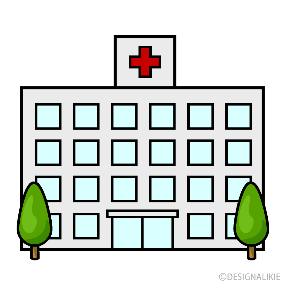 病院の建物イラストのフリー素材 イラストイメージ