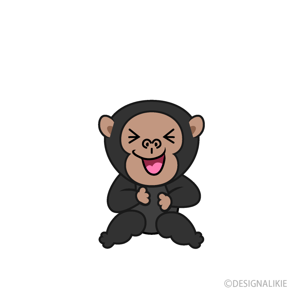 笑顔のチンパンジーキャラ