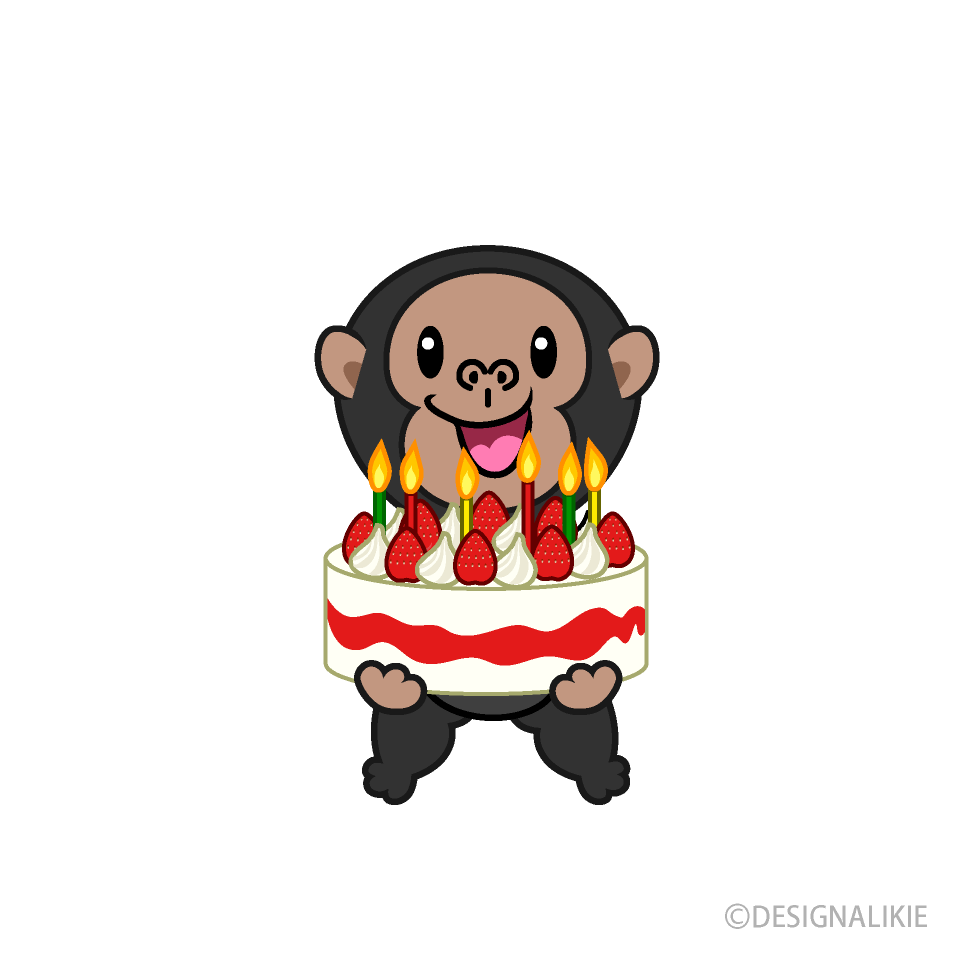 誕生日のチンパンジーキャラ