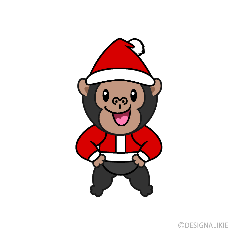 クリスマスのチンパンジーキャラ