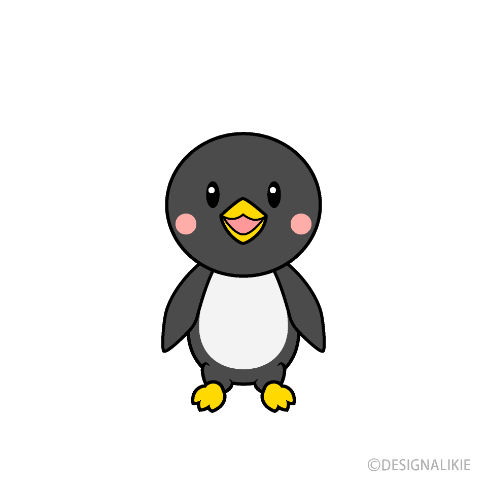 かわいいペンギンキャライラストのフリー素材 イラストイメージ