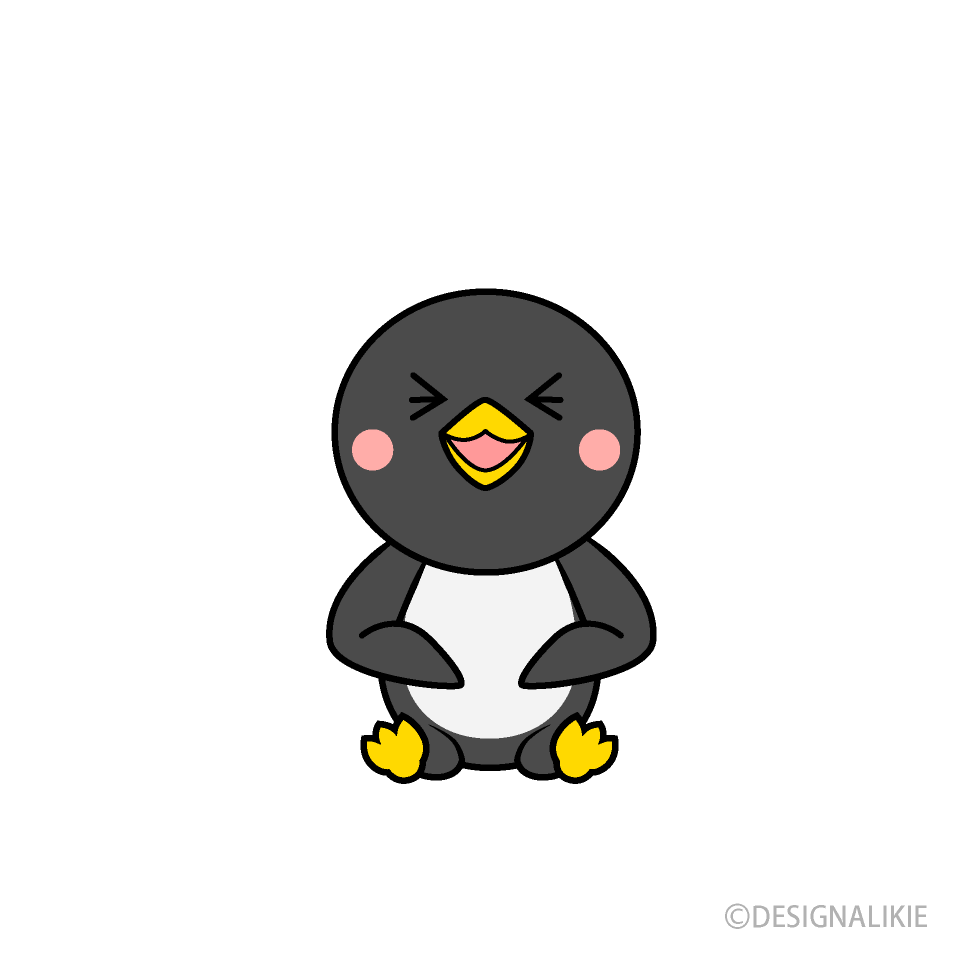 笑顔のペンギンキャラ