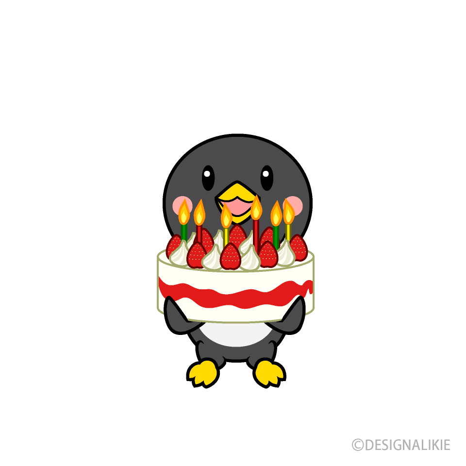誕生日のペンギンキャラ