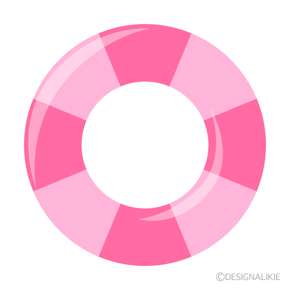 ピンクの浮き輪（上）