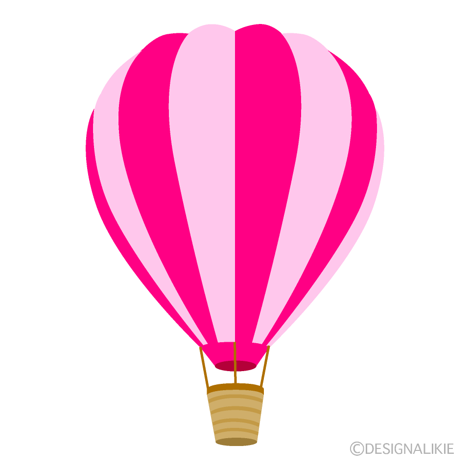 ピンクの気球イラストのフリー素材 イラストイメージ