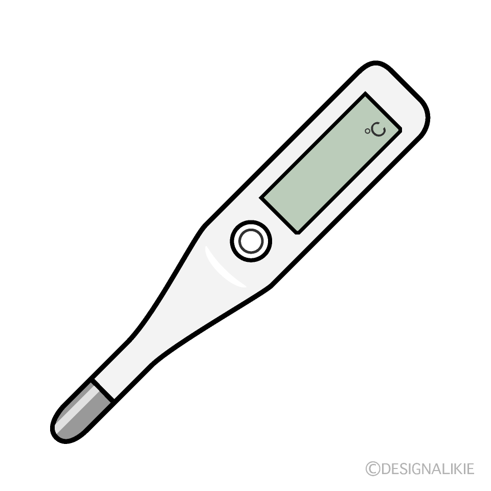 検温の体温計イラストのフリー素材 イラストイメージ