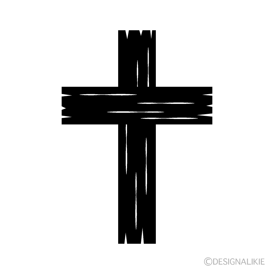 白黒の木の十字架