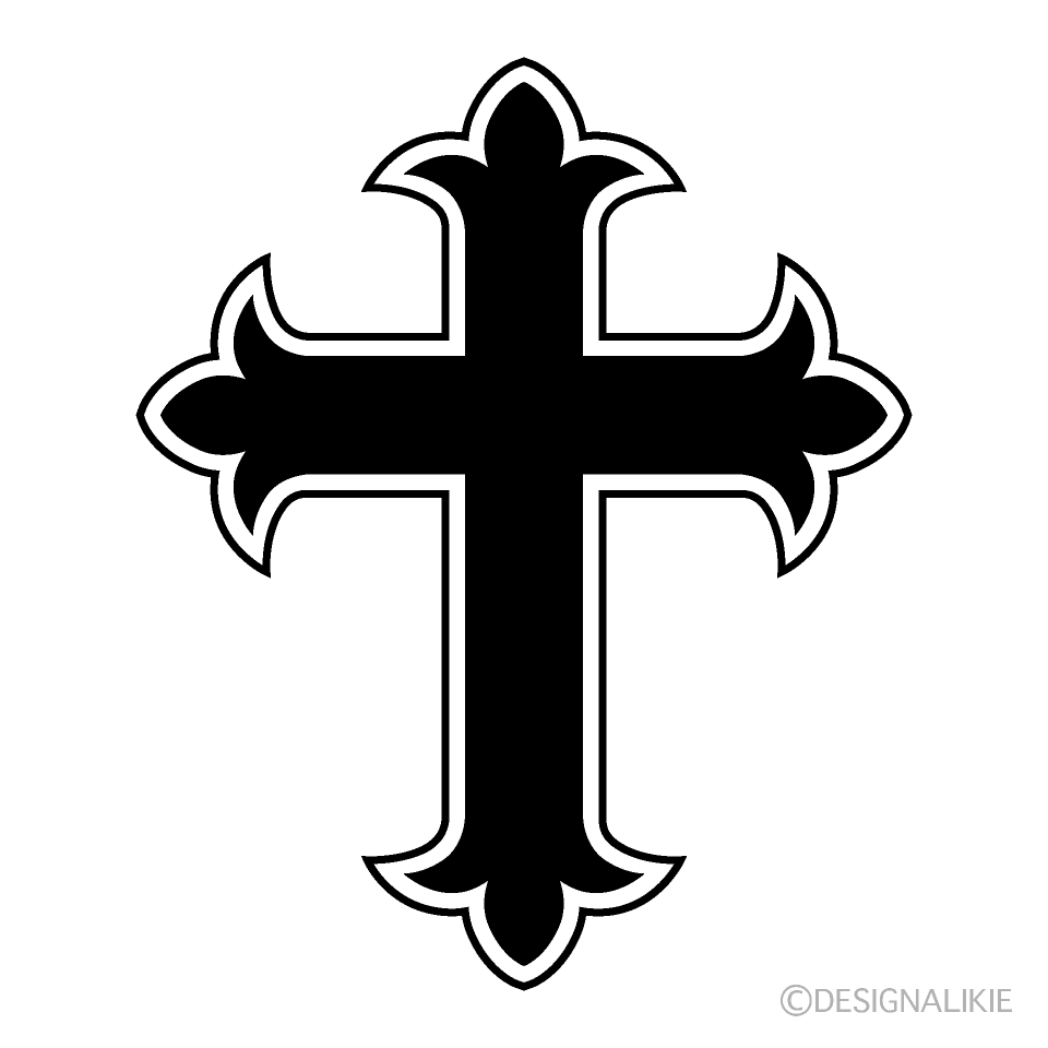 十字架マークイラストのフリー素材 イラストイメージ