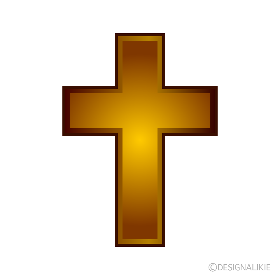 シンプルな十字架イラストのフリー素材 イラストイメージ