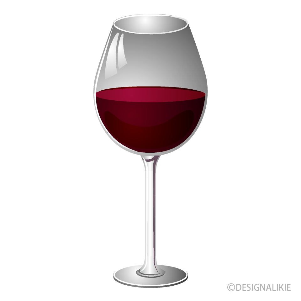 赤ワイングラスイラストのフリー素材 イラストイメージ