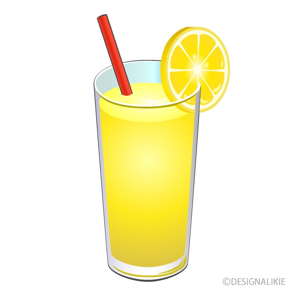 フレッシュなレモンジュースイラストのフリー素材 イラストイメージ