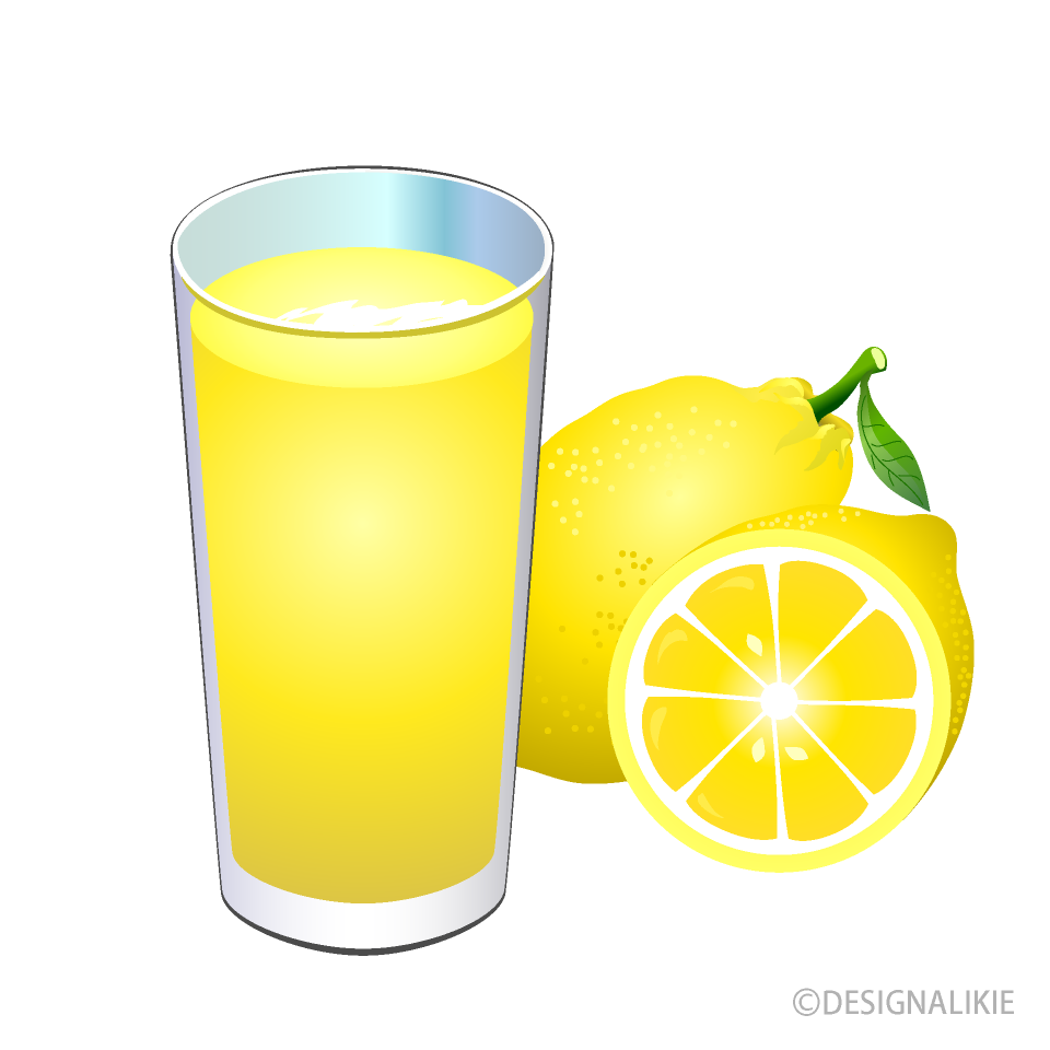 レモンジュースイラストのフリー素材 イラストイメージ