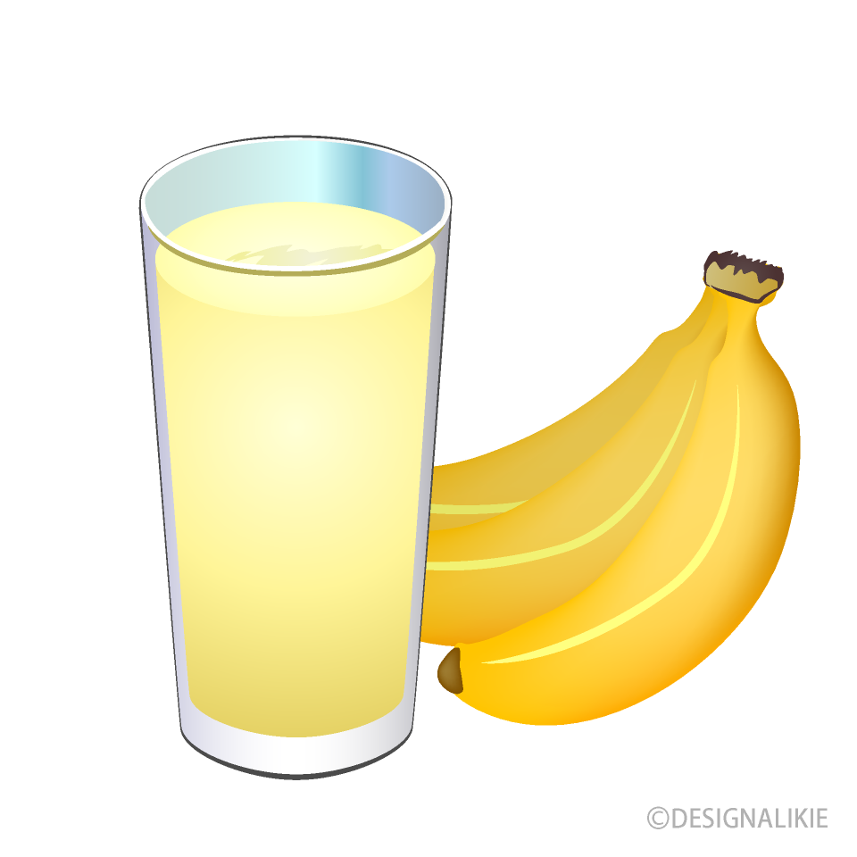 バナナジュースイラストのフリー素材 イラストイメージ