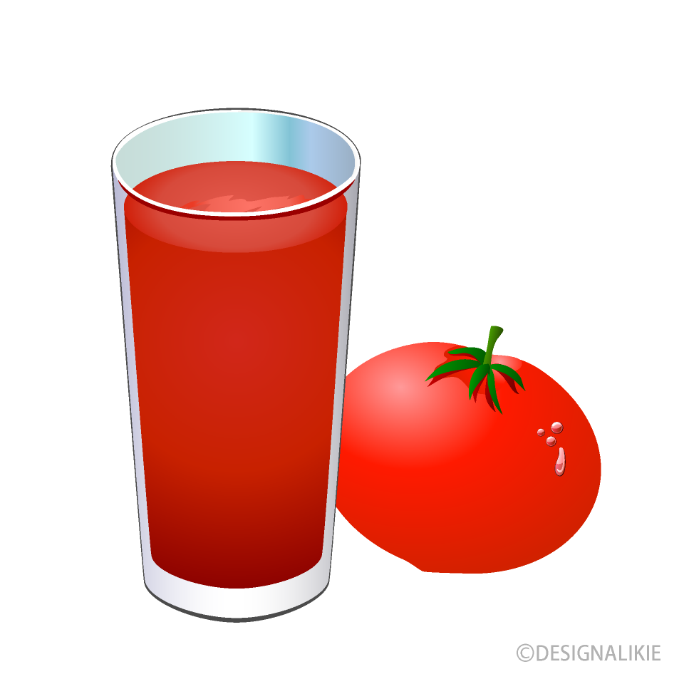 トマトジュースイラストのフリー素材 イラストイメージ