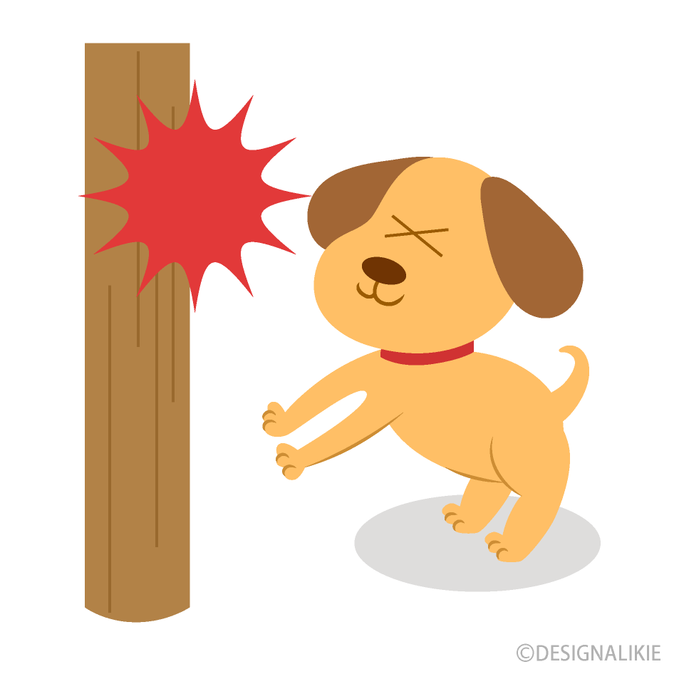 犬も歩けば棒に当たるの無料イラスト素材 イラストイメージ