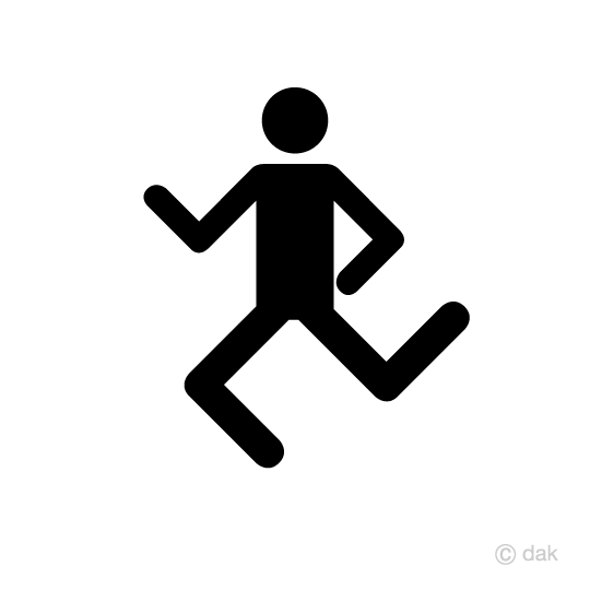走る人のピクトグラムイラストのフリー素材 イラストイメージ