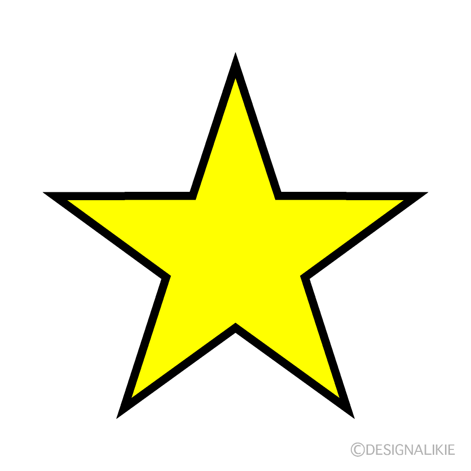 シンプルな星マーク（鋭角）
