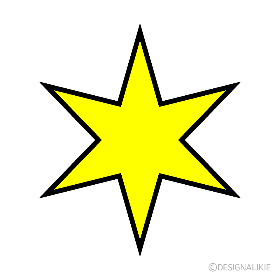 シンプルな六角星マーク