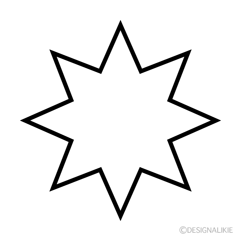 白黒の八角星マーク