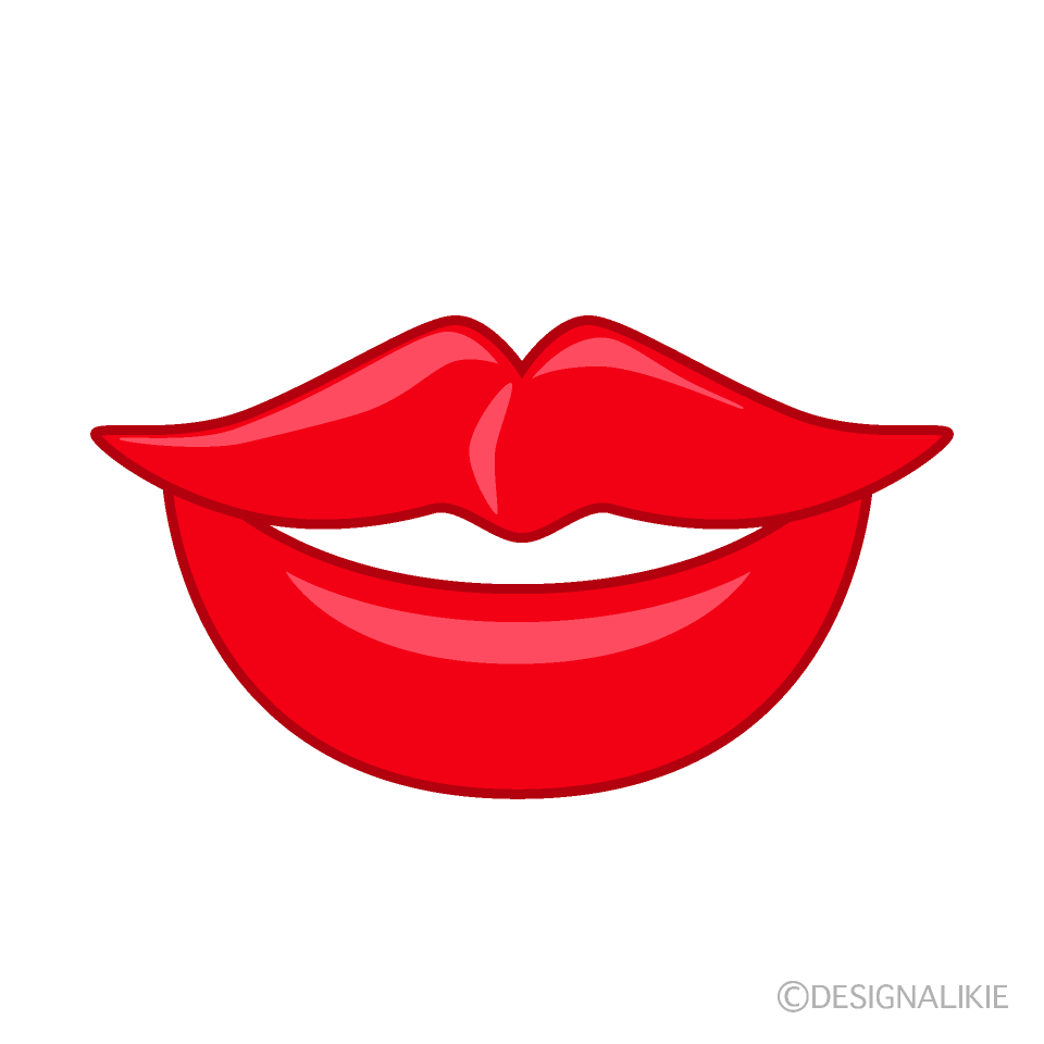 赤い唇の口