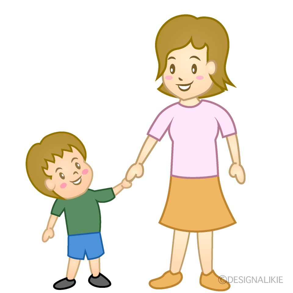 お母さんと子供イラストのフリー素材 イラストイメージ