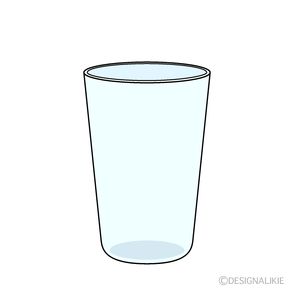 シンプルなガラスコップ