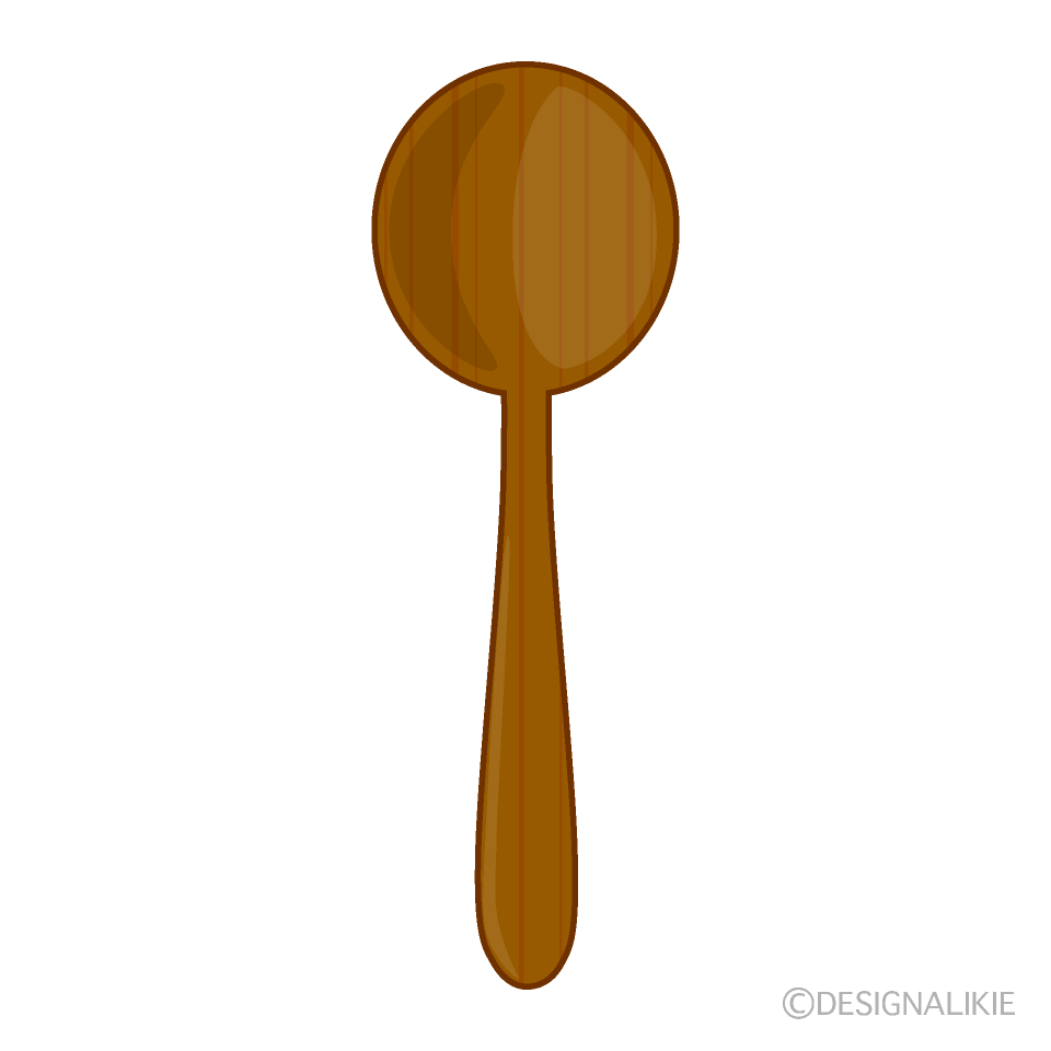 丸い木製スプーン