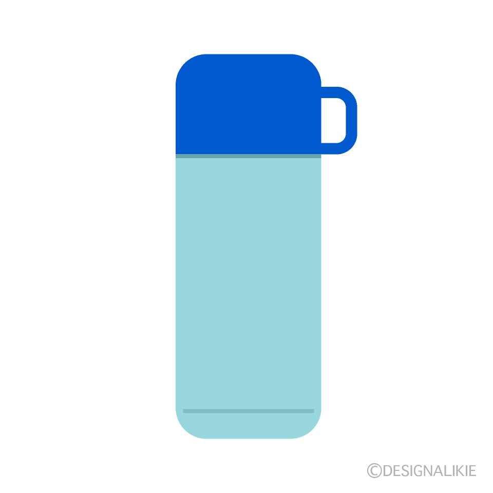 シンプルな水筒イラストのフリー素材 イラストイメージ